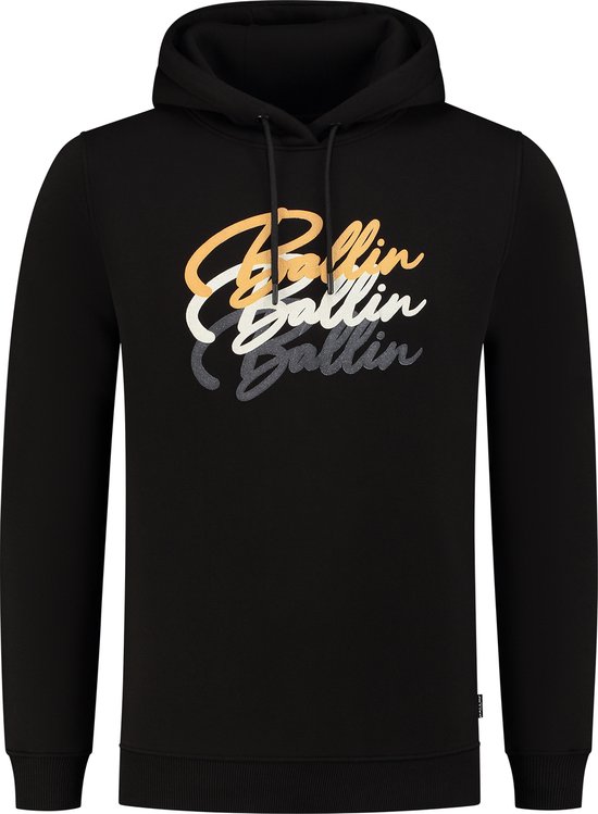 Ballin Amsterdam - Heren Regular fit Sweaters Hoodie LS - Black - Maat XL