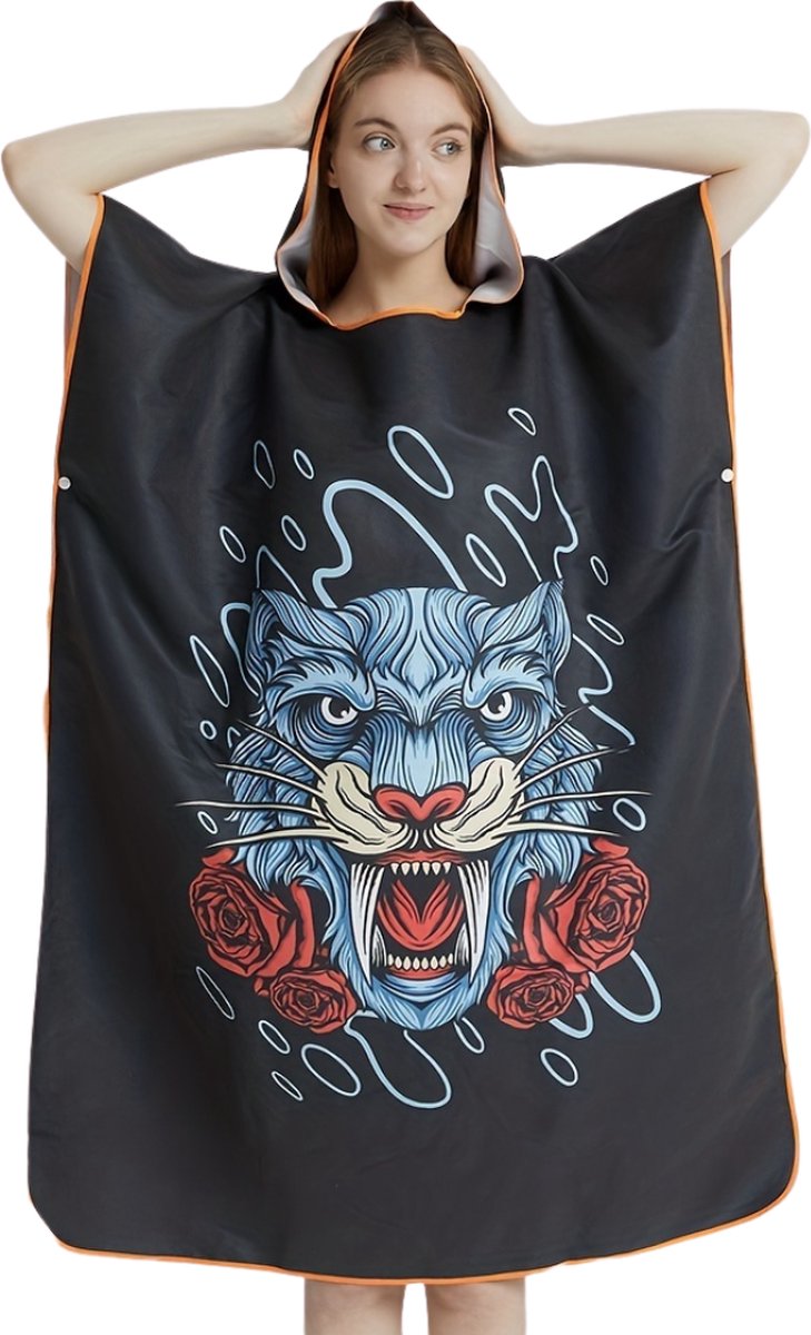 Livano Surf Poncho Voor Volwassenen - Omkleed Handdoek Zacht - Dames & Heren