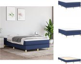 vidaXL Boxspringframe - Blauw - 203 x 120 x 25 cm - Multiplex lattenbodem - Bed