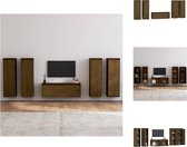 vidaXL Klassieke Televisiekast Grenenhout - 100 x 30 x 35 cm (B x D x H) - Honingbruin - Kast