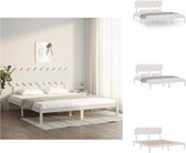 vidaXL Houten Bedframe - Grenenhout - 205.5 x 185.5 x 31 cm - Comfortabel hoofdeinde - Bed