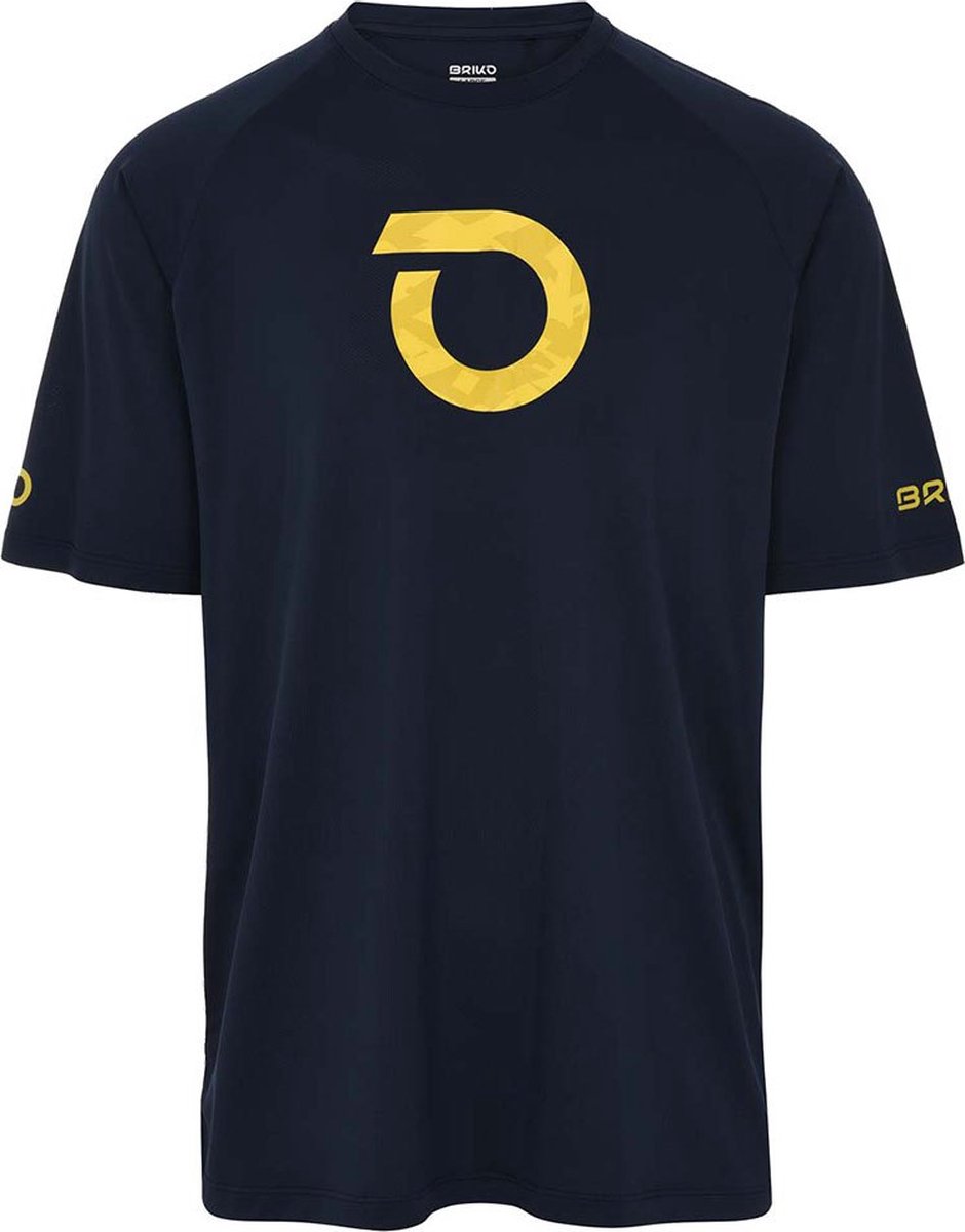 Briko Adventure Graphic T-shirt Met Korte Mouwen Blauw XL Man