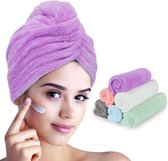 Pack of 6 Microfibre Hair Turban - Quick Drying Towel for Wet Hair without Frizz, Super Soft and Absorbent Hair Towel with 3 Buttons for Women, Children, Long Curly Hair