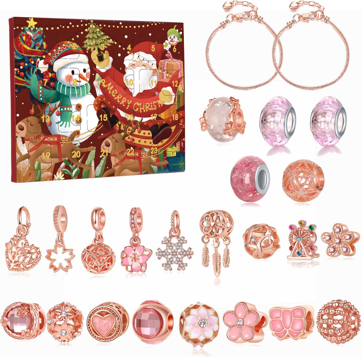 Sieraden adventskalender 2023 voor vrouwen - Meisjes armbanden halsketting ketting oorbellen 24 verrassingen, aftelkalender, geschenken voor tiener vrouw moeder vriendin dochter kleindochter moeder moeder