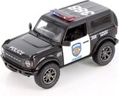 Ford Bronco Politie (Zwart) (12 cm) 1/36 Kinsmart {Modelauto - Schaalmodel - Miniatuurauto}