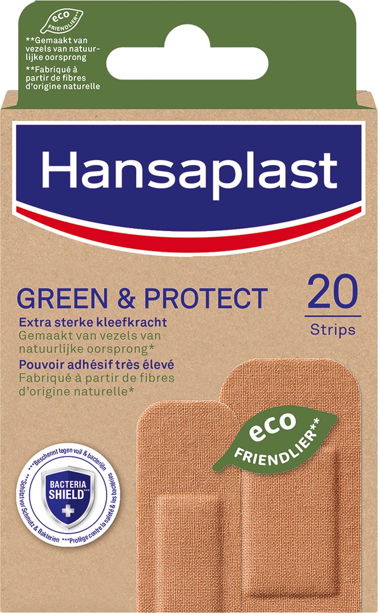 Goedkoopste Hansaplast Green & Protect Pleisters - Wondpleisters - Wondverzorging - 20 Stuks