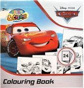 Disney - Cars - Mini kleurblok - 10,5 x 10 cm - dik papier - 24 kleurplaatjes - scheurblok - Racehelden - McQueen - creatief - schoenkado - sinterklaas - cadeau