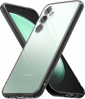 Ringke Fusion | Hoesje Geschikt voor Samsung Galaxy S23 FE | Back Cover met Antikrascoating | Militaire Standaard | Transparant Zwart