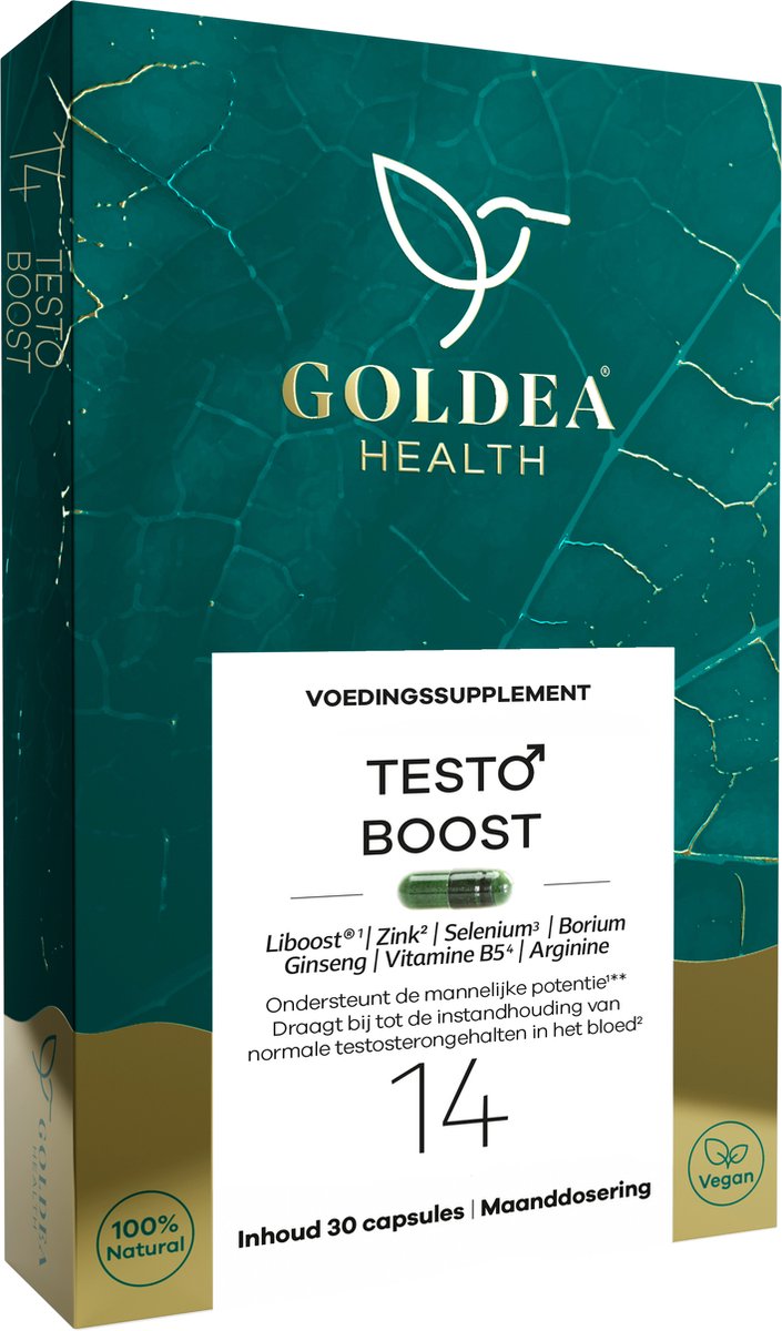 Goedkoopste Goldea Health Testo Boost - Testosteron support - Voedingssupplement - Liboost - Selenium - Zink - 30 capsules - Maanddosering