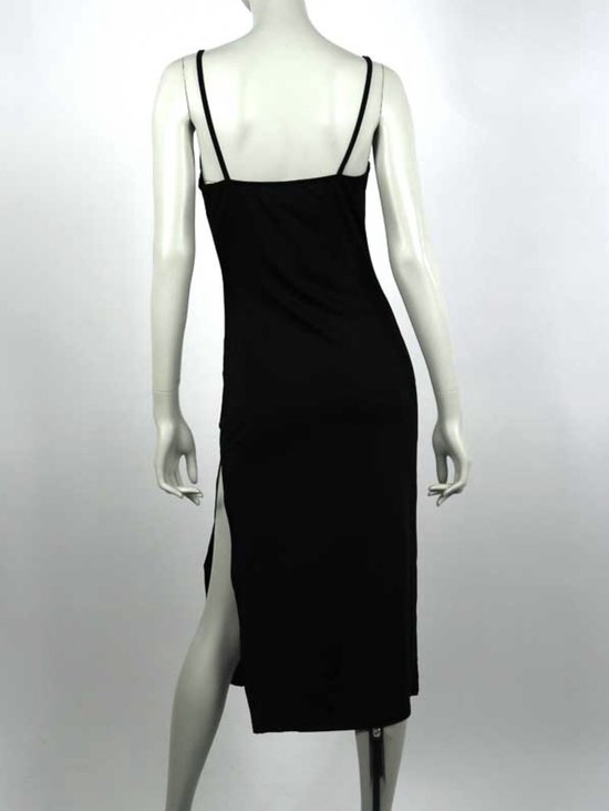 Luxe shimmer gala jurk met leg slit - rood