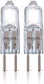 Philips 12V Halogeenlamp G4 - 7.1W 2700K 85lm - Halogeen Lampjes Insteek - Burner Capsule 2-pack - Warm Wit Licht