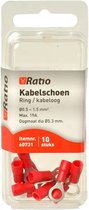 Ratio® Kabelschoen Ring/kabeloog 0,5-1,5mm² - ?5mm - Rood - 10st in blister