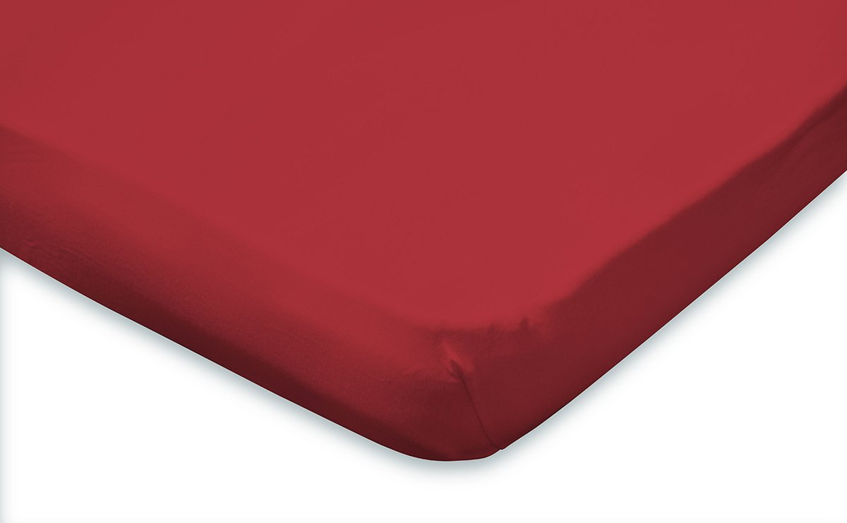 Eleganzzz Hoeslaken Topper Jersey Stretch - Rood - Hoeslaken 140x210/220cm - 160x200cm - Tweepersoons - 100% Katoen - Topper - Hoeslakens