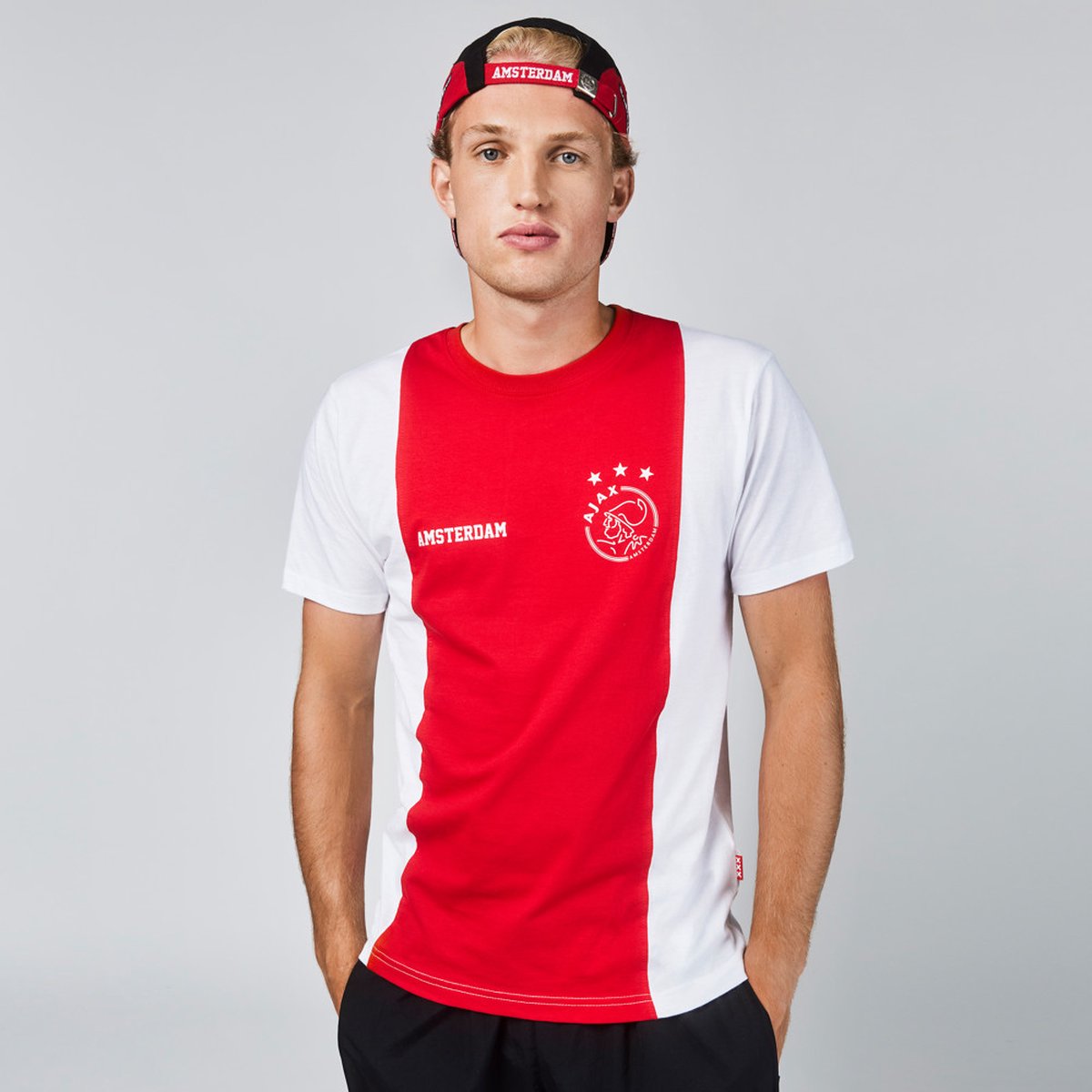 Ajax T Shirt Senior - Maat S - Rood/Wit
