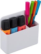 Relaxdays magnetische pennenbak - set van 2 - magnetisch bakje - pennenhouder plastic