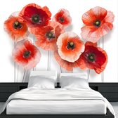 Papier peint photo - Neuf coquelicots.