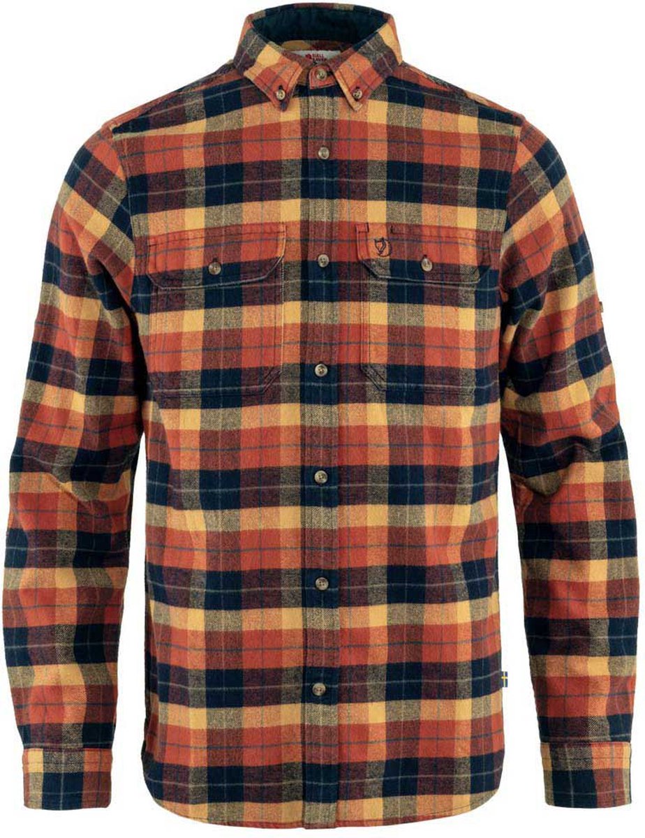 Fjällräven Singi Heavy Flannel Shirt M – Outdoor Kleding Fleeces en Truien Overhemd lange mouw Marineblauw