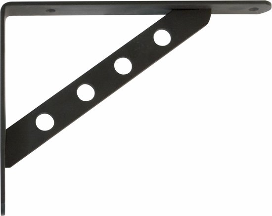 AMIG Support/support d'étagère Heavy Support - métal - noir - H200 x L160 mm - Jusqu'à 370 kg - supports d'étagère