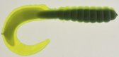 5x Twister enkel 7,5cm - 3 inch in de kleur chartreuse shad