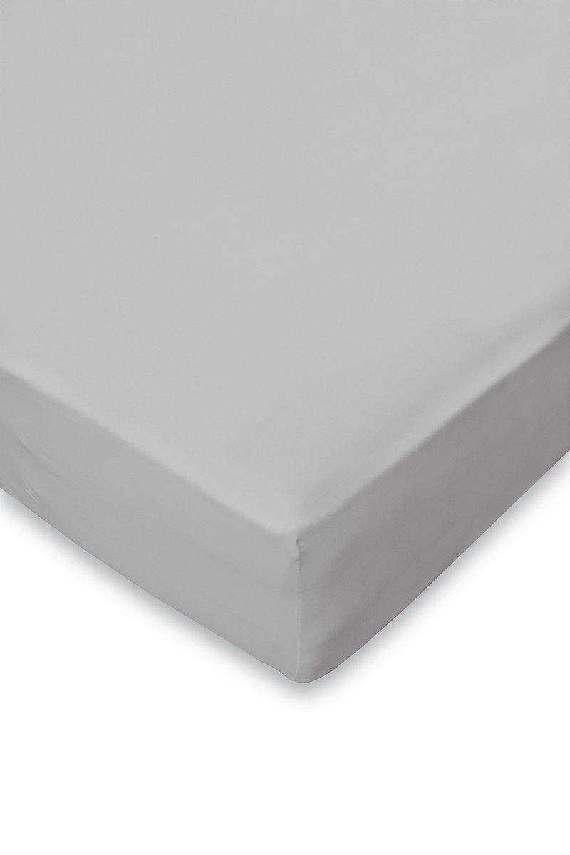 Eleganzzz Hoeslaken Jersey Stretch 35cm Hoekhoogte - Licht Grijs - Hoeslaken 180x210/220cm - 200x200cm - Lits Jumeaux - 100% Katoen - Hoeslakens