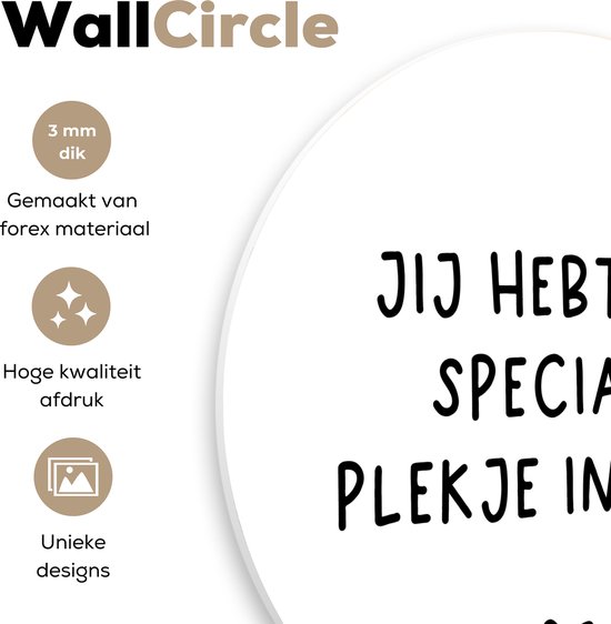WallCircle - Wall Circle - Wall Circle Inside - A Special Place in My Heart - Proverbes - Citations - 90x90 cm - Décoration murale - Peintures Ronds