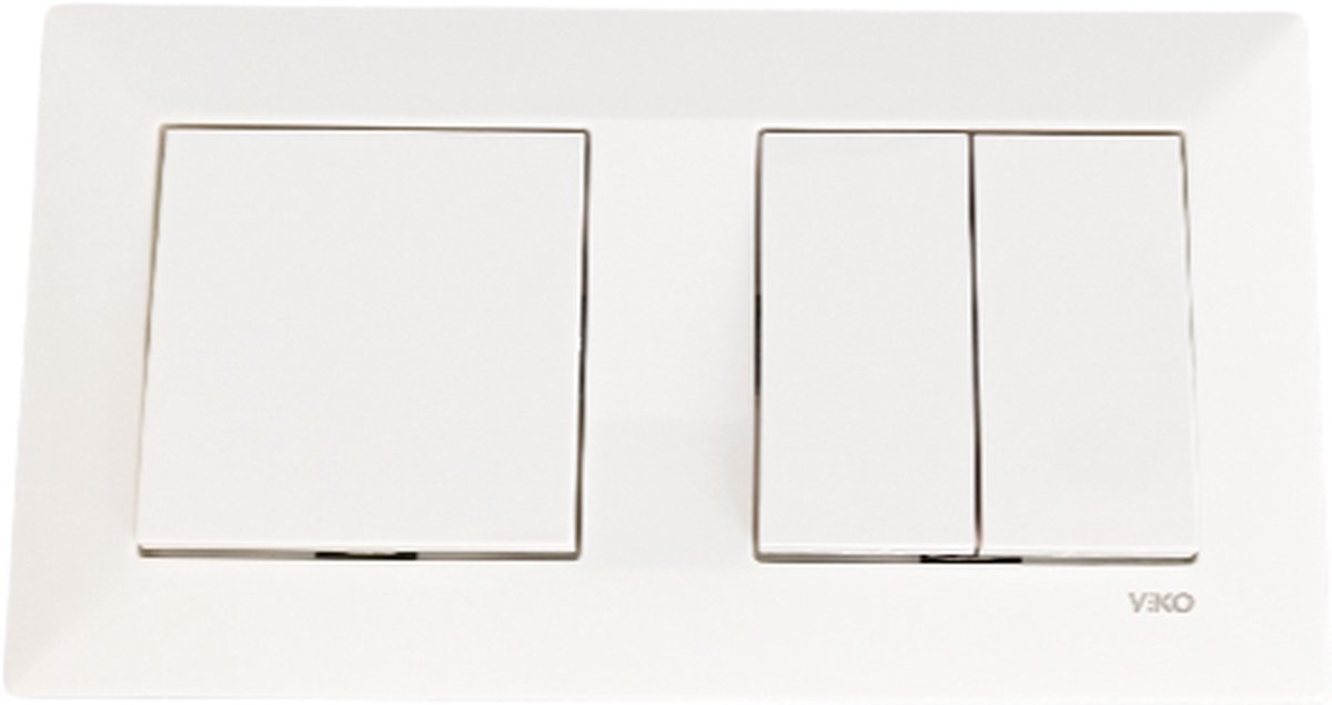 Panasonic Viko-Schakelaarcombinatie-Wandcontactdoos-Wit-Randaarde-Compleet-Meridien Serie