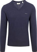 Gant - Trui Lamswol Navy - Heren - Maat M - Regular-fit