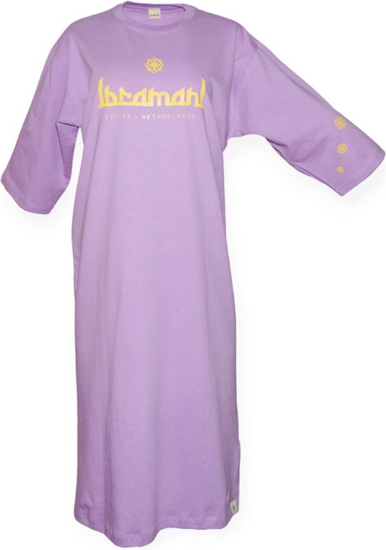 Ibramani Authentic T-Shirt Lilac - Dames T-shirt Jurk - Zomer T-Shirt - Oversized T-Shirt - Premium Katoen - Dames Kleding