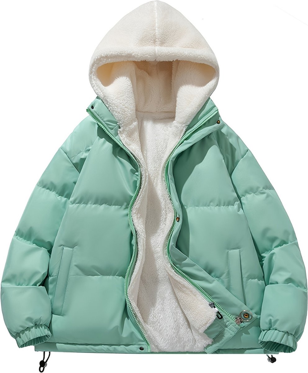 Livano Parka Heren Winterjas Sherpa Voor Heren Jas Winter Volwassen Extra Zacht Groen