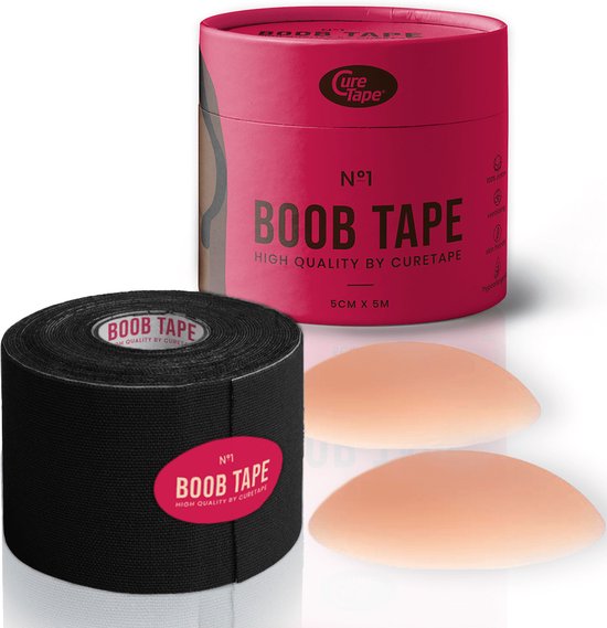 No1 - Fashion Tape – Plak BH – Borst tape - Black - Boob Tape met Nipple Covers