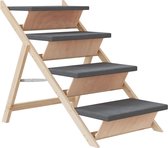 Bol.com vidaXL - Hondentrap - 105x47 - cm - massief - vurenhout - grijs aanbieding