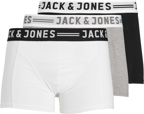 JACK & JONES Hommes 3-Packershort - Gris Clair - Taille XL