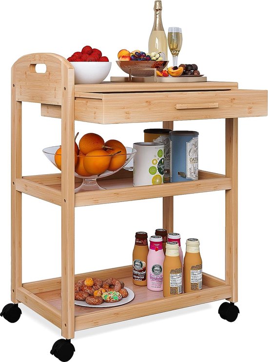 Iris Ohyama, Cabinet with Lockable Wheels/File Folder for Wooden Drawers/Desk with Shelves and Wheels/Desk cabinet, design and modern, office, study - FDK-3059 - Ash Brown
