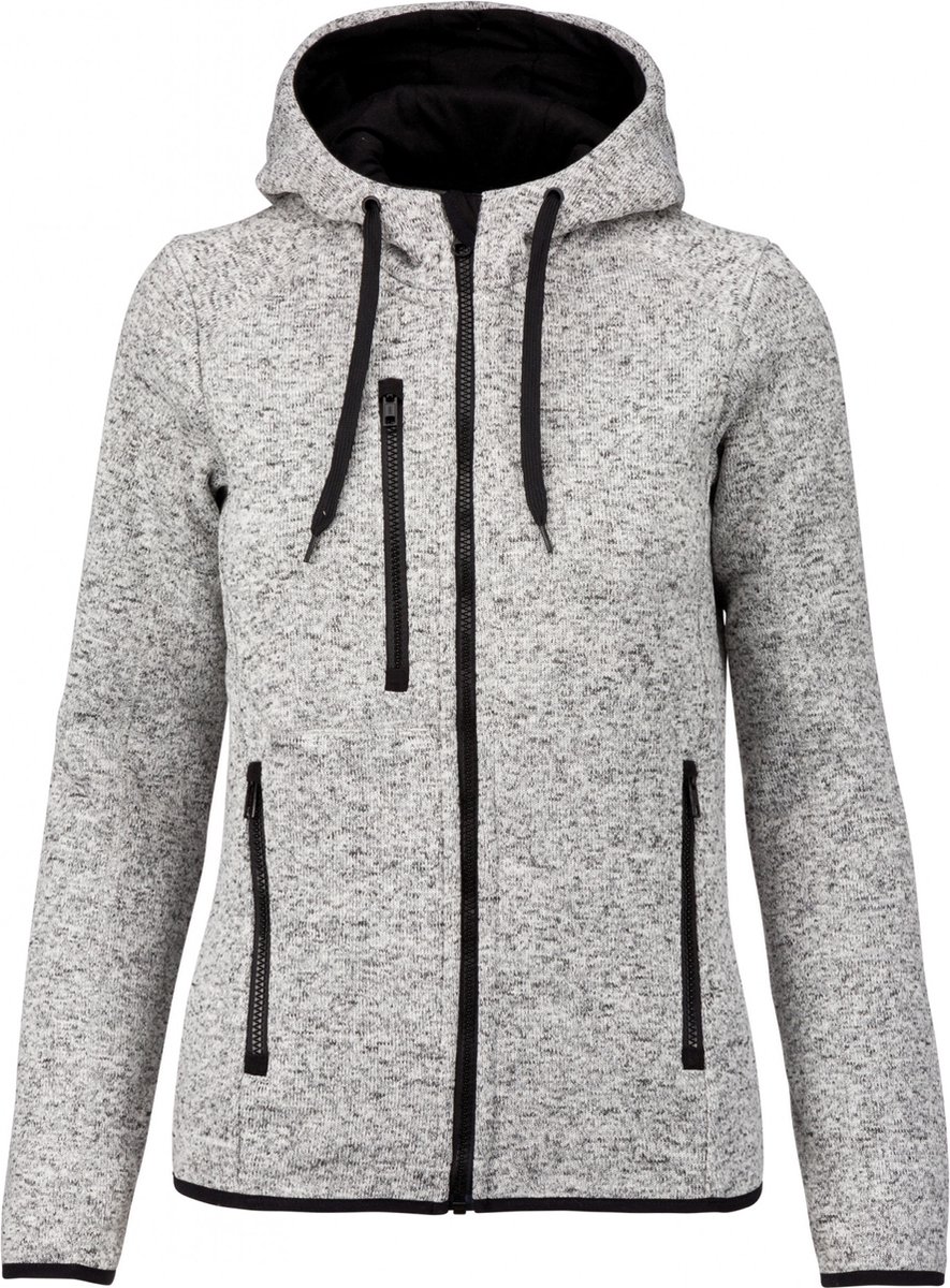PROACT® Heather damesvest met capuchon PA366 Light Melange Grijs