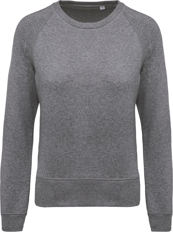 Sweatshirt Dames XL Kariban Ronde hals Lange mouw Grey Heather 80% Katoen, 20% Polyester