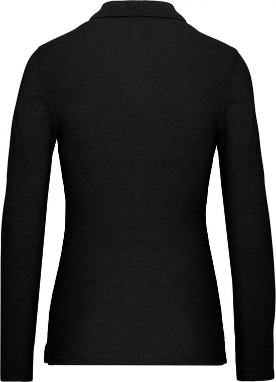 Polo Femme M Coupe du Monde. Designed To Work Col avec boutons Manches longues Noir 65% Polyester, 35% Katoen