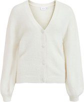 Vila Cardigan Vilajuli Ls Oversize Rev Knit Cardi 14074328 White Alyssum Femme Taille - XL