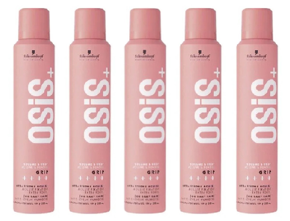 Bol.com 5x Schwarzkopf Osis Grip Mousse 200ml aanbieding
