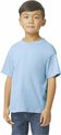 T-shirt Kind 7/8 years (M) Gildan Ronde hals Korte mouw Light Blue 100% Katoen