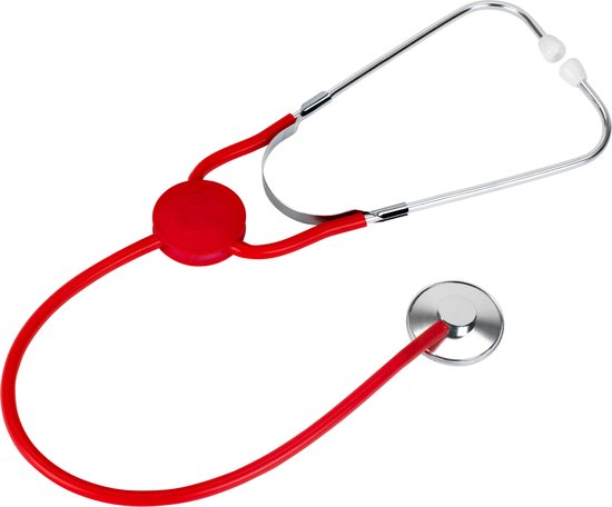 Klein Toys stethoscoop - versterkt geluid van hartslag en ademhaling - 16x2x63 cm - rood - Klein