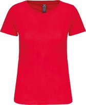 T-shirt Dames XS Kariban Ronde hals Korte mouw Red 100% Katoen