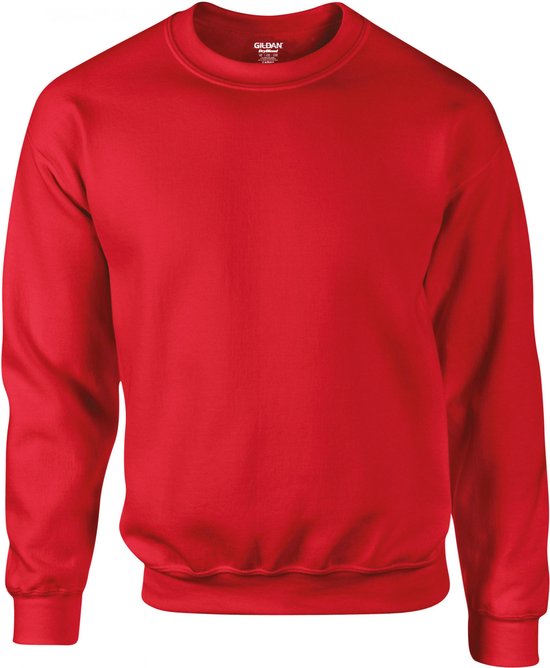 Sweatshirt Unisex M Gildan Ronde hals Lange mouw Red 50% Katoen, 50% Polyester