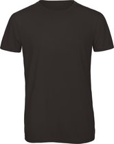 T-shirt Heren M B&C Ronde hals Korte mouw Black 50% Polyester, 25% Katoen, 25% Viscose