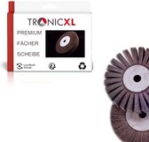 TronicXL Polissage professionnel pour le travail du bois - disque abrasif à lamelles 115x20mm - trou 15mm - disque bois et métal, etc.