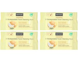 Sence Gezicht – Reinigingsdoekjes Coconut 4 x 20 Stuks