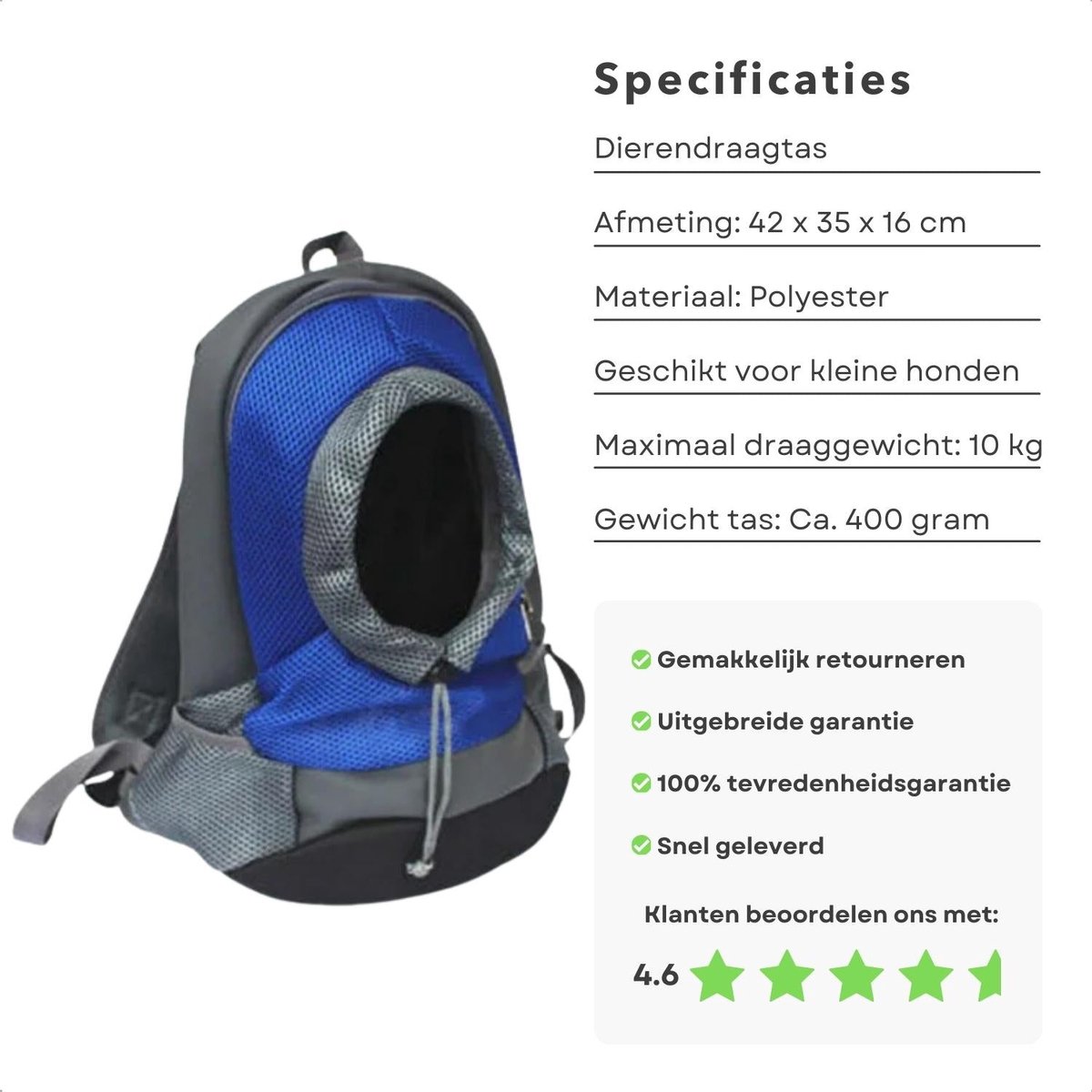 K9 Sport Sack Urban - Hondenrugzak - Grijs - xx cm - XS