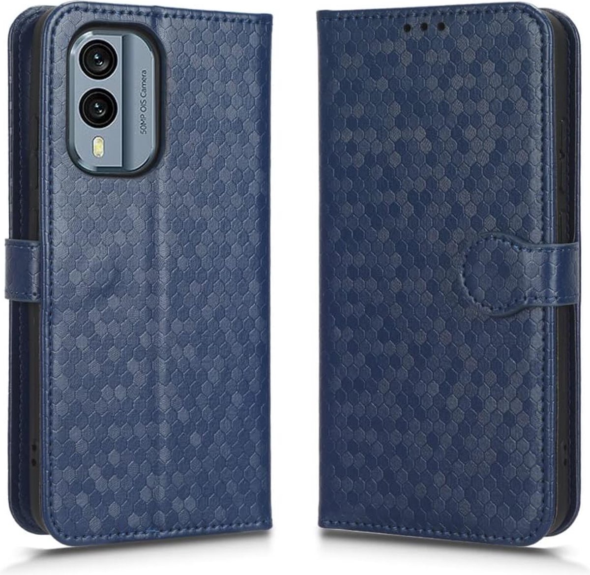 Geschikt voor Nokia X30 5G Magnetische sluiting Flip Hoesje met Patroon - Blauw