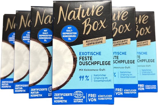 Nature Box Exotic Coconut Body Bar 6 x 100 gr Voordeelverpakking