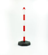Afzetpaal - Afzetpalen rood/wit - vulbare voet - Mexxo