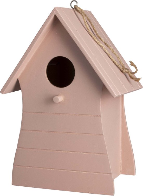 Gusta - Vogelhuisje - Roze - Hout - 14x20,5cm - Gusta®